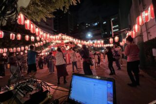 芝新堀町会令和四年芝大神宮奉納輪踊り。